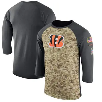 Alex Cappa Cincinnati Bengals Women's Legend Olive Salute to Service Scoop  Neck T-Shirt