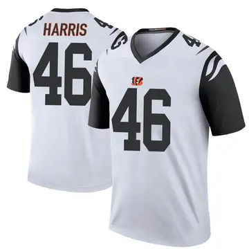 Men's Cincinnati Bengals #46 Clark Harris Black Team Color Vapor  Untouchable Limited Player 100th Season Football Jersey Size S