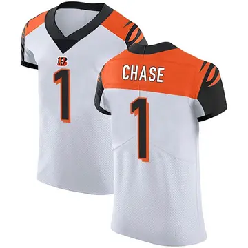 Custom Womens Blinged Football WHITE Ja'Marr Chase Jersey