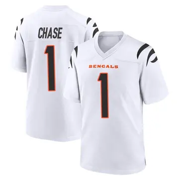 Custom Womens Blinged Football WHITE Jersey,ANY NAME, Ja'Marr Chase, Jamarr