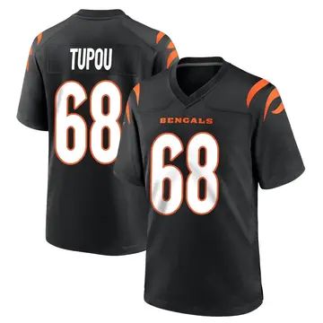 Josh Tupou 68 Cincinnati Bengals Super Bowl LVII Champions Youth Alternate  Game Jersey - Black - Bluefink