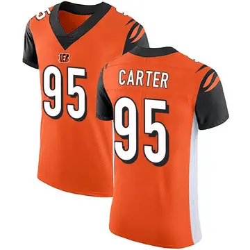 Zach Carter Men's Nike White Cincinnati Bengals Game Custom Jersey Size: 3XL