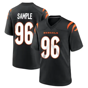 Cam Sample 96 Cincinnati Bengals Super Bowl LVII Champions Men Game Jersey  - Black - Bluefink